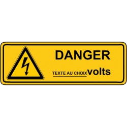Danger [Texte au choix] volts
