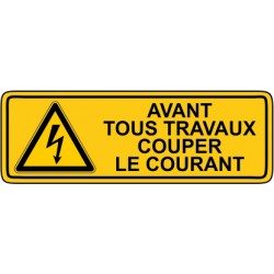 Avant tout travaux couper le courant
