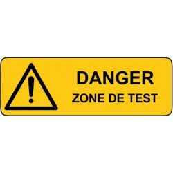 Danger zone de test