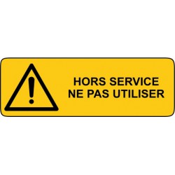 Hors service ne pas utiliser