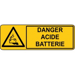 Danger acide batterie