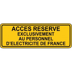 Accès reservé exclusivement au personnel d'electricité de France