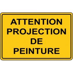 Attention projection de peinture