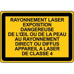 Rayonnement laser ne pas regarder dans le faisceau appareil a laser de classe 4