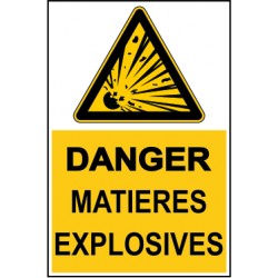 Danger matière explosives