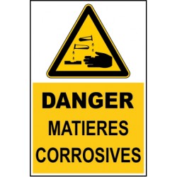 Danger matière corrosives