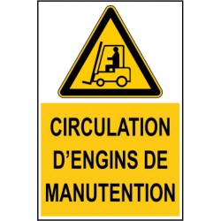 Circulation d'engins de manutention