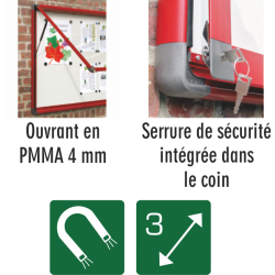 Vitrine ANTARES - porte levante - Gris (RAL 7005)