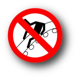 Interdit de monter sur le tapis roulant