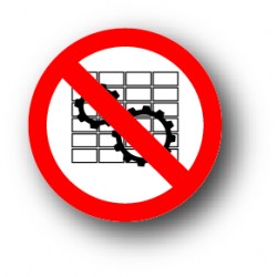 Interdiction de toucher les grilles de protections