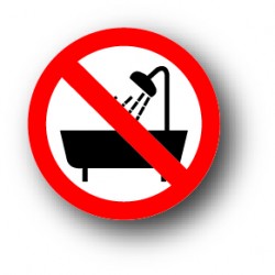 Interdiction d'utiliser des outils dans le bain