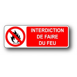 Interdiction de faire du feu