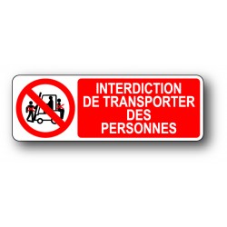 Interdiction de transporter des personnes
