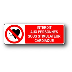 Interdit aux personnes sous stimulateur cardiaque