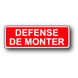 Defense de monter