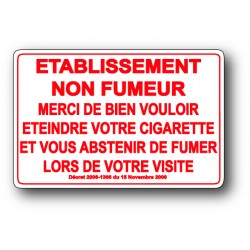 Defense de fumer a ce poste de travail