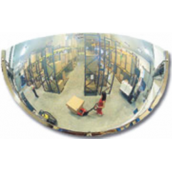 Miroir hémisphérique de sécurité pour allée droite Polymir