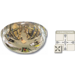 Miroir hémisphérique 1/8 sphère PMMA