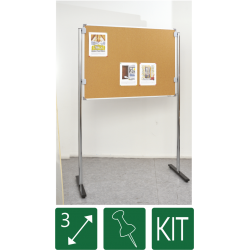 Tableau sur piétement double acier laqué