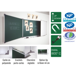 Triptyque émaillé NF - Blanc/Vert