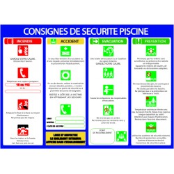 Consignes de sécurité piscine
