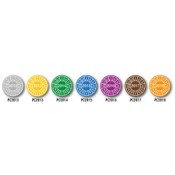 Pastilles calendrier annuelles gris