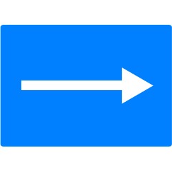 Recommandation de se diriger dans le sens de la flèche