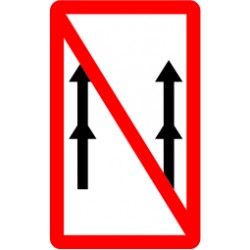 Interdiction de tout dépassement entre convois