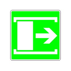 Sortie de secours direction porte