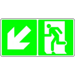 Sortie de secours oblique bas gauche