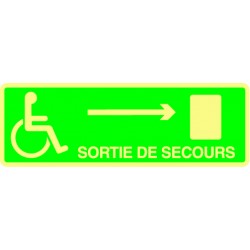 Sortie de secours handicapé à droite