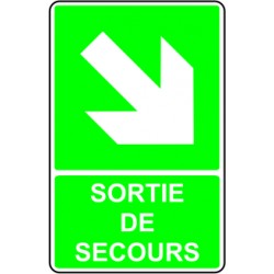 Sortie de secours bas droite