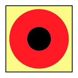 Rond rouge et noir maritime