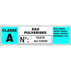 Classe A Eau pulvérisée