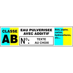 Classe AB Eau pulvérisée avec adhésif