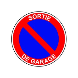 Stationnement interdit sortie de garage