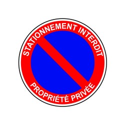 Stationnement interdit propriété privée