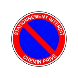 Stationnement interdit chemin privé