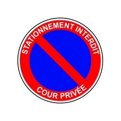 Stationnement interdit cour privée