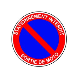 Stationnement interdit sortie de moto