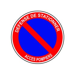 Défense de stationner accès pompiers