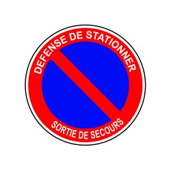 Défense de stationner sortie de secours