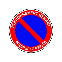 Stationnement gênant propriété privée