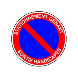 Stationnement gênant sortie handicapés