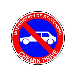 Interdiction de stationner chemin privé