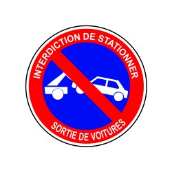Interdiction de stationner sortie de voitures