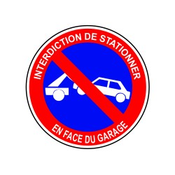 Interdiction de stationner en face du garage