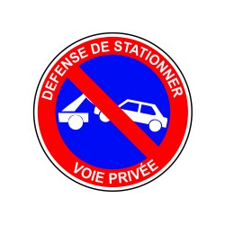 Défense de stationner voie privée