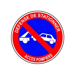 Défense de stationner voie privée Accès pompiers