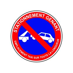 Stationnement gênant emplacement taxi sur toute la longueur